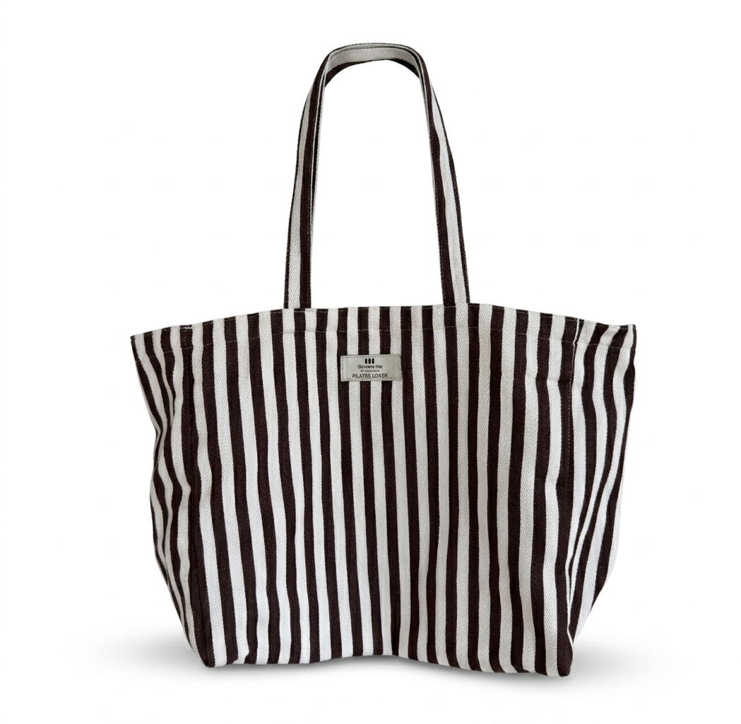 Tote Bag Rayé Brown The New Me